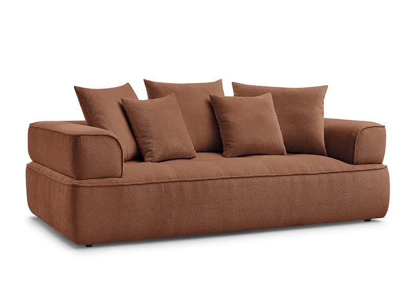3er Sofa BOBOCHIC WHESLEY Stoff orange