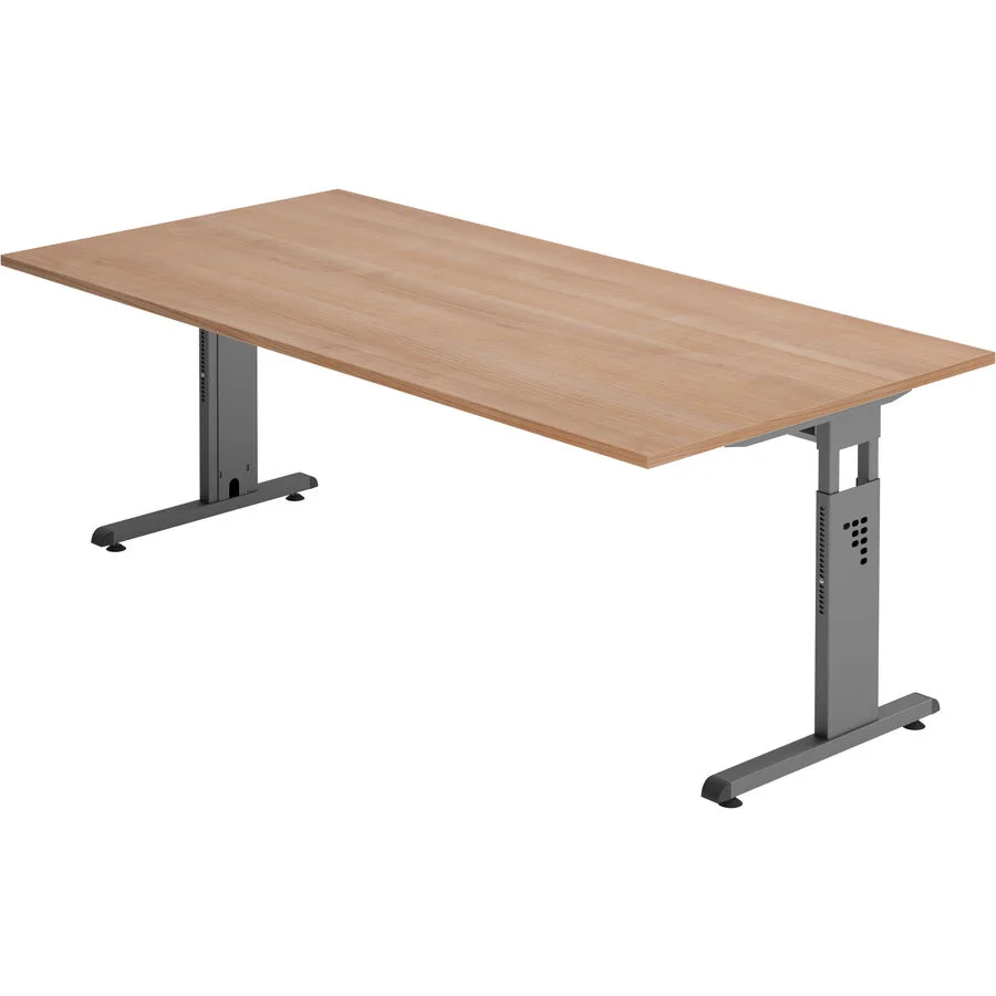 Schreibtisch Office nussbaum Holzwerkstoff B 200 T 100 cm