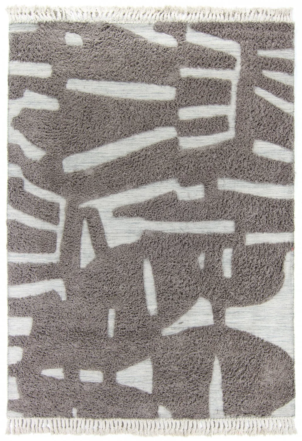 Bomullsteppe - Split (grå) (Størrelse: 160 x 230 cm)
