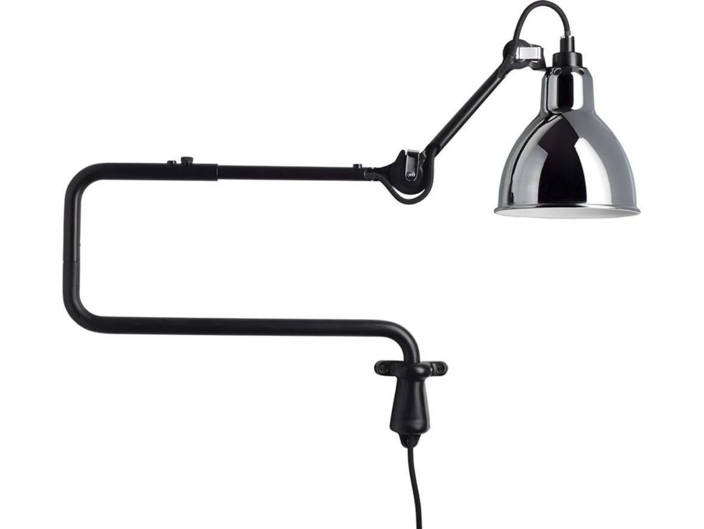 303 Wandleuchte Chrom - Lampe Gras - Wohnzimmer - Metall