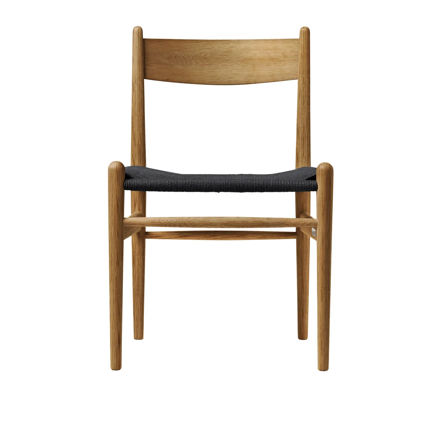 Carl Hansen - CH36, Oljad Ek, Svartflätat papperssnöre - Matstolar - Hans J. Wegner - Träfärgad - Papper/Trä