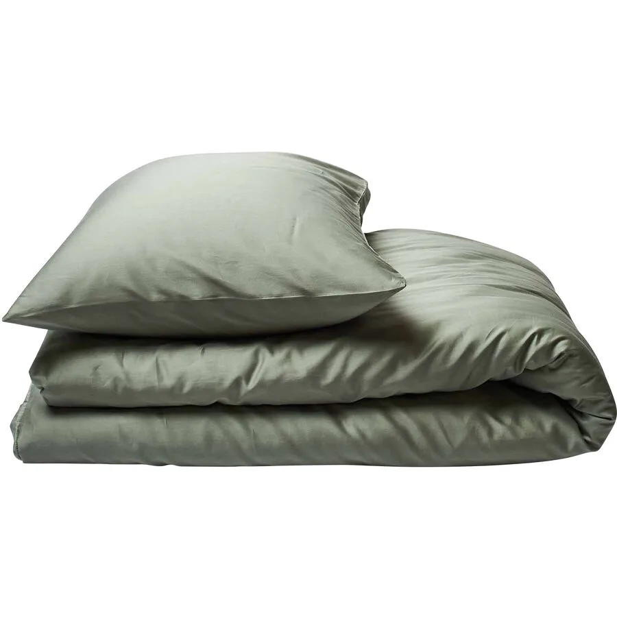 Journey Living Duvetbezug Braga Eucalyptus Einfarbig Baumwolle 200 x 210 cm - Material: Bio Baumwolle