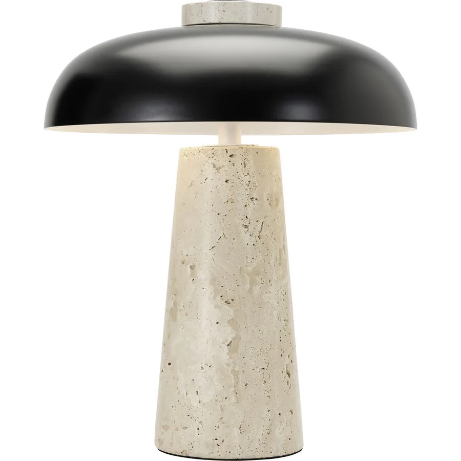 Tischlampe Berja Schwarz Stein 26 cm 32 cm