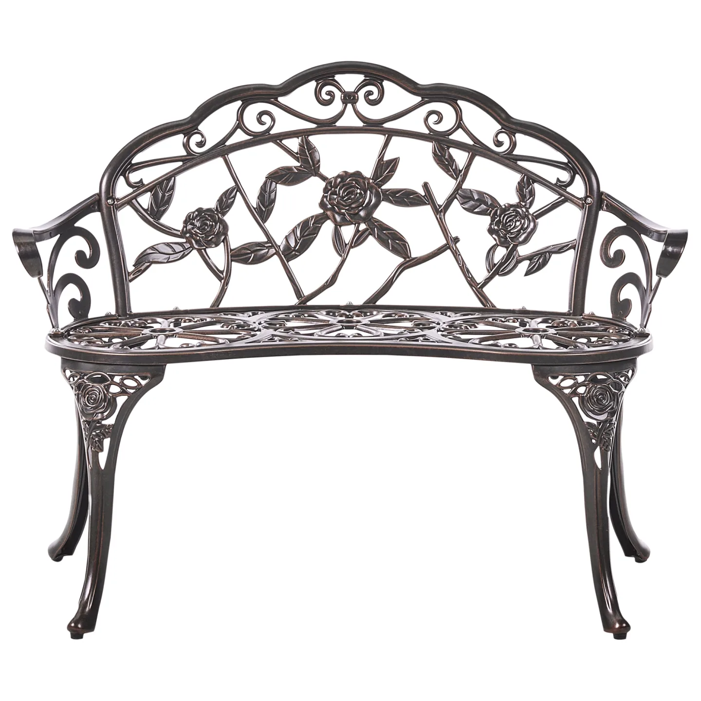 Trädgårdsbänk Piura 88 cm Aluminum - Brun