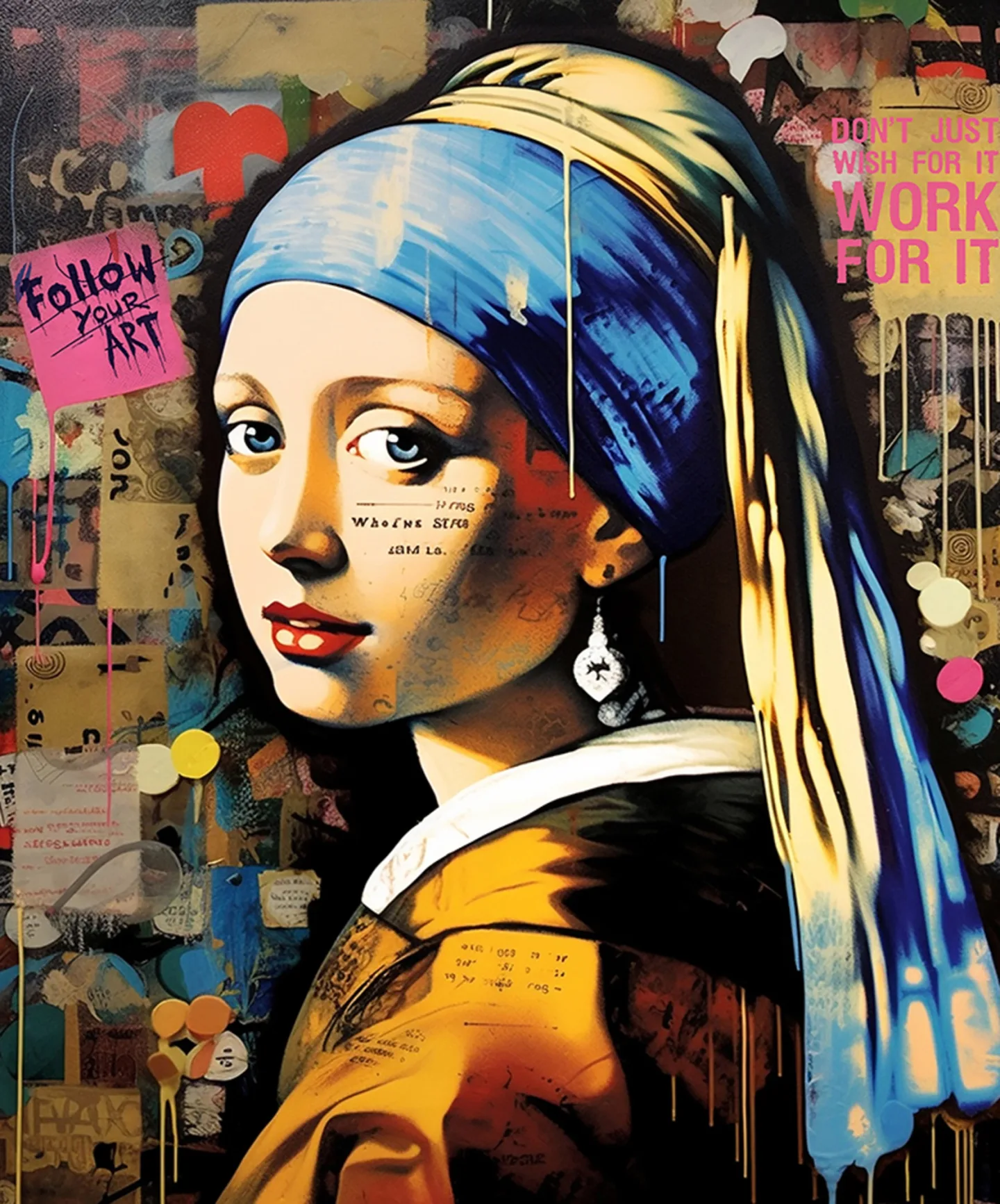 image LAND Glasbild Modern Girl With Ear Jewellery | Schubiger Möbel