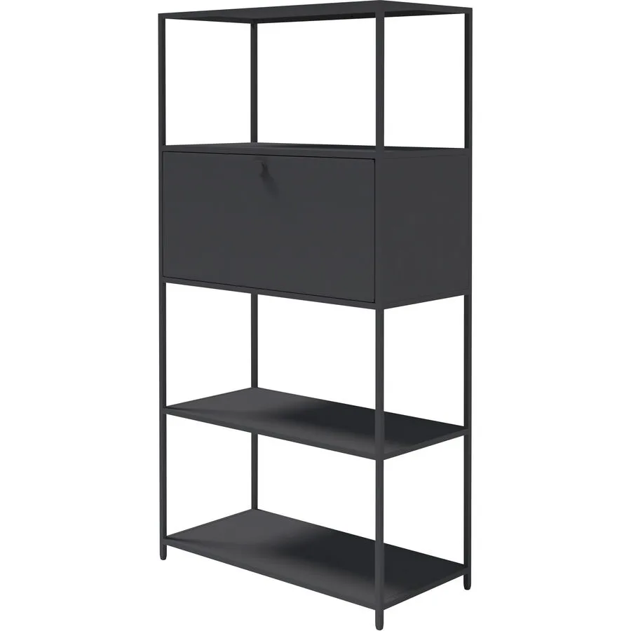 Regal Chloé schwarz matt Metall B 80 H 160 cm - Möbel Konfigurator: Traummöbel individuell zusammenstellen
