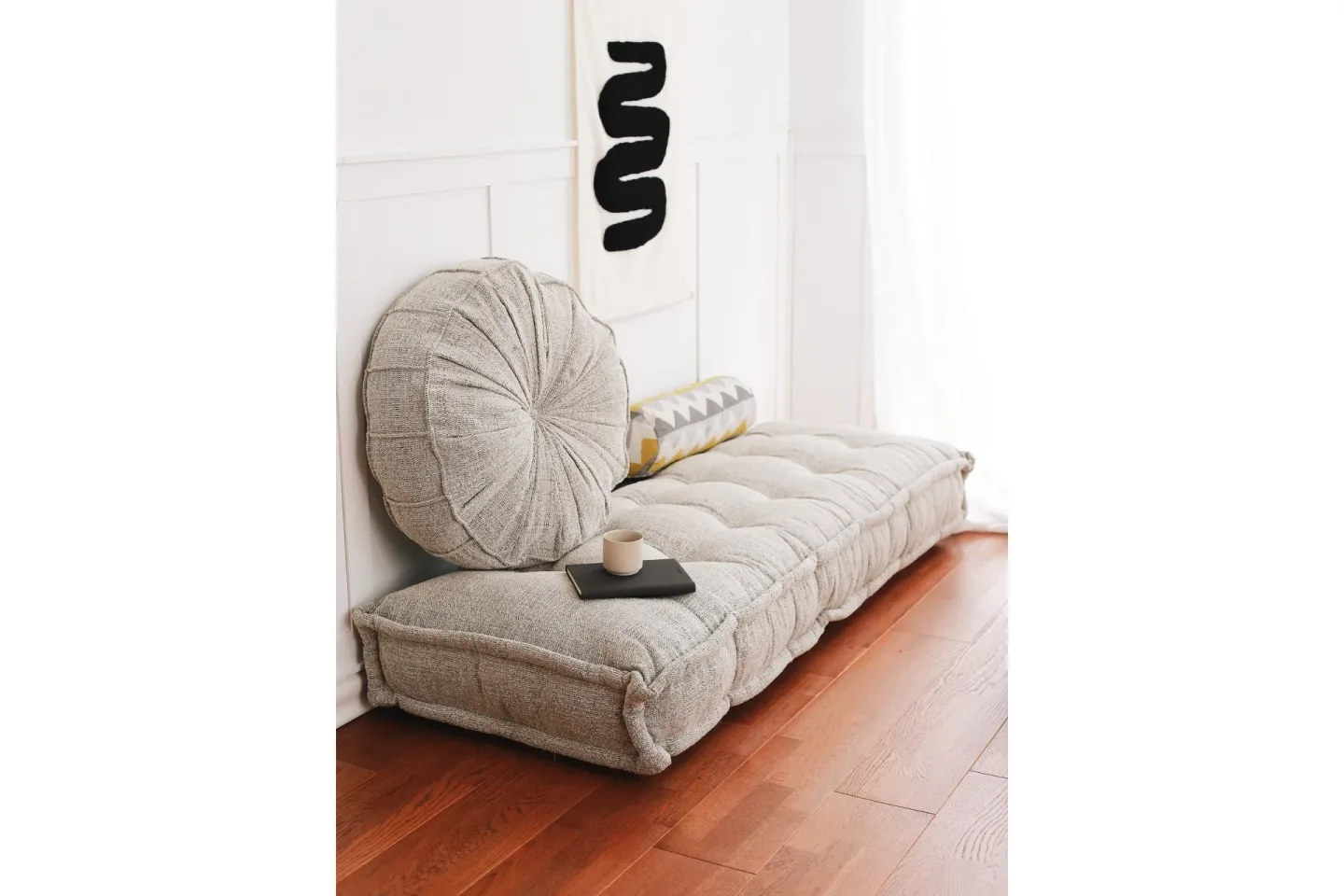 Mulla Sittpuff 180 cm - Grå