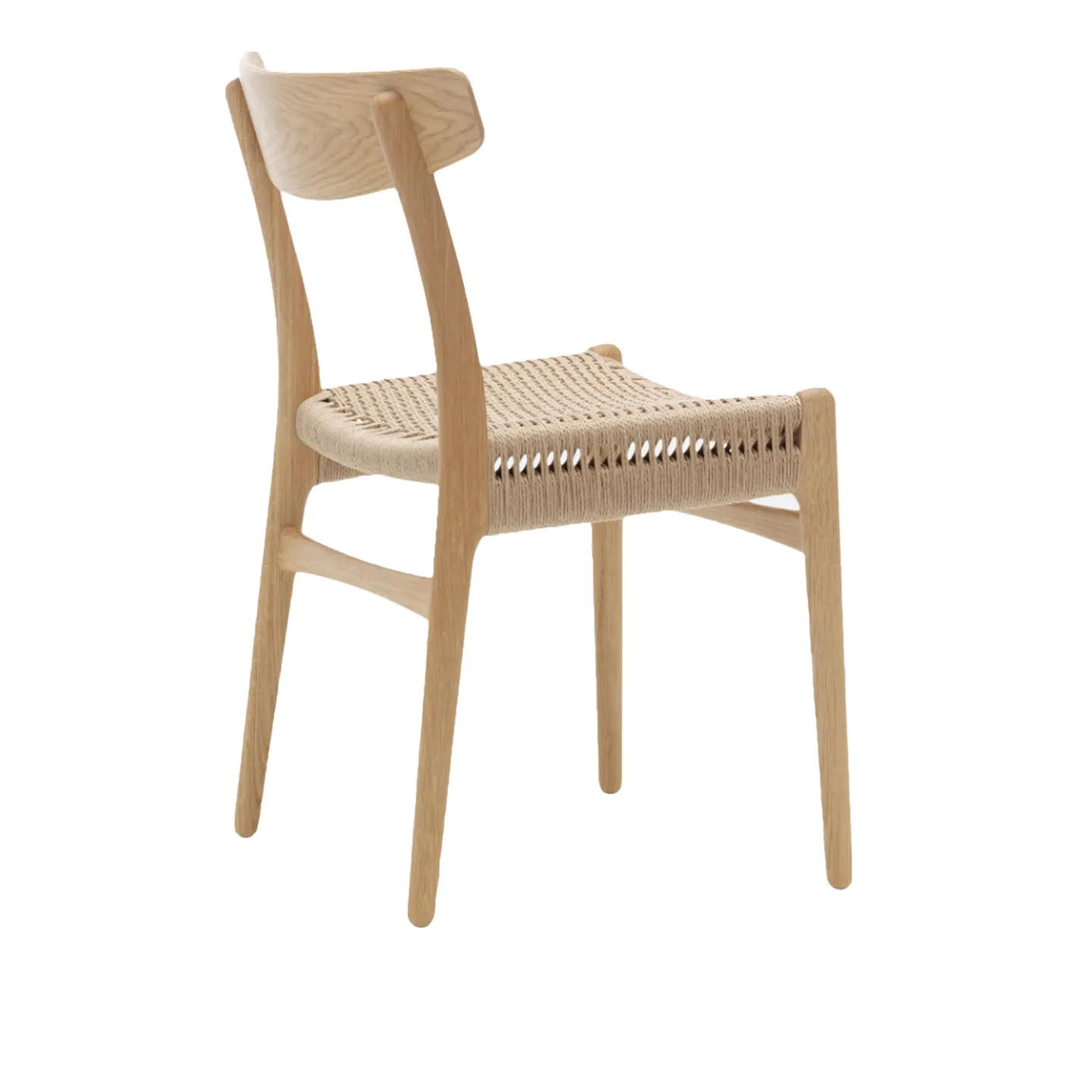 Carl Hansen - CH23, Klarlackad Ek, Naturflätat papperssnöre - Matstolar - Hans J. Wegner - Träfärgad - Trä
