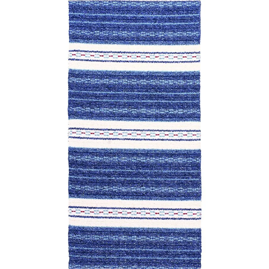 HORREDSMATTAN Teppich Asta blau Streifen Mischgewebe 70 x 100 cm