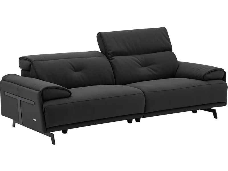 3er Sofa CAMPO DE FIORI SIENA Echtleder schwarz