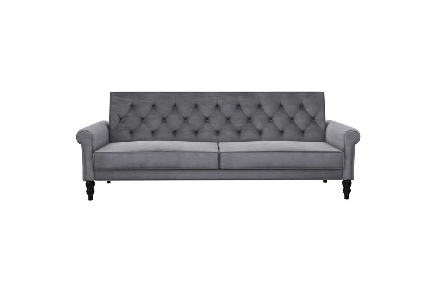 Bäddsoffa utan divan & schäslong Loft24 Tyne Bäddsoffa 3-sits Mörkgrå -