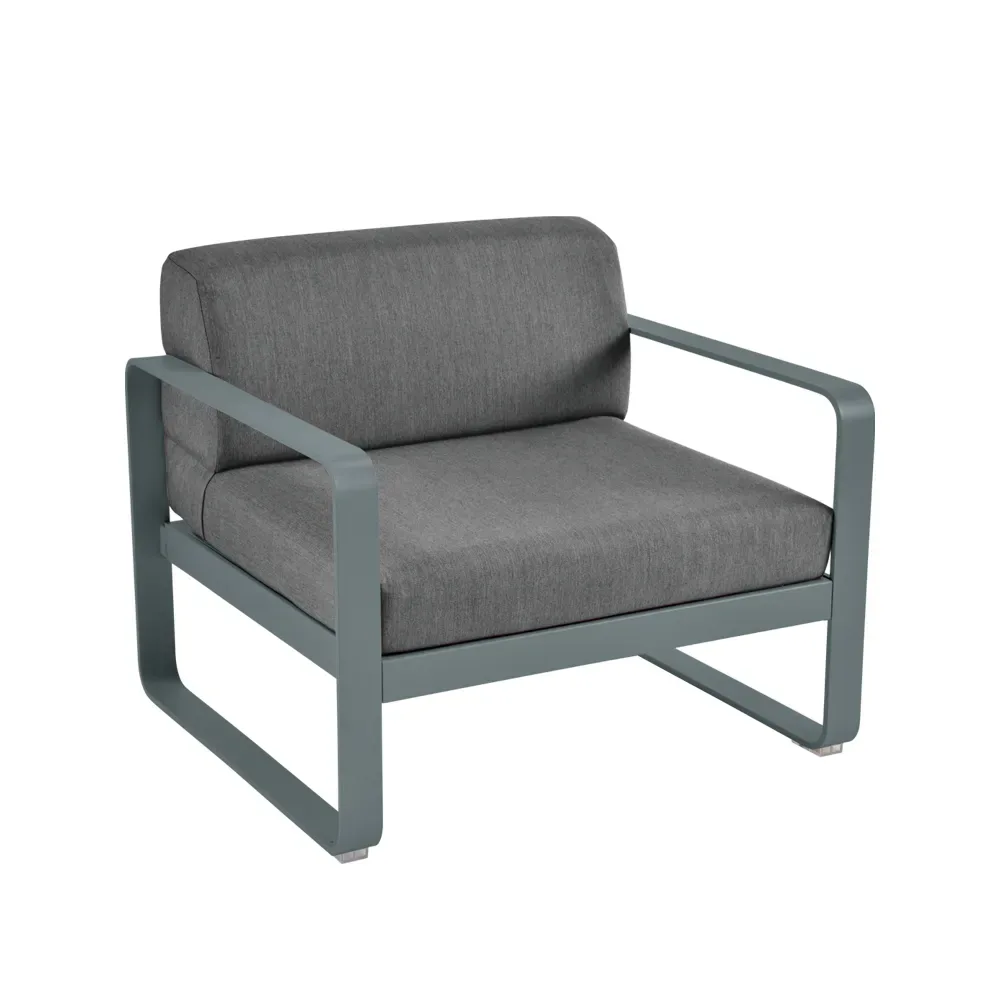 Fermob Bellevie fåtölj Storm grey (grå), graphite grey dyna