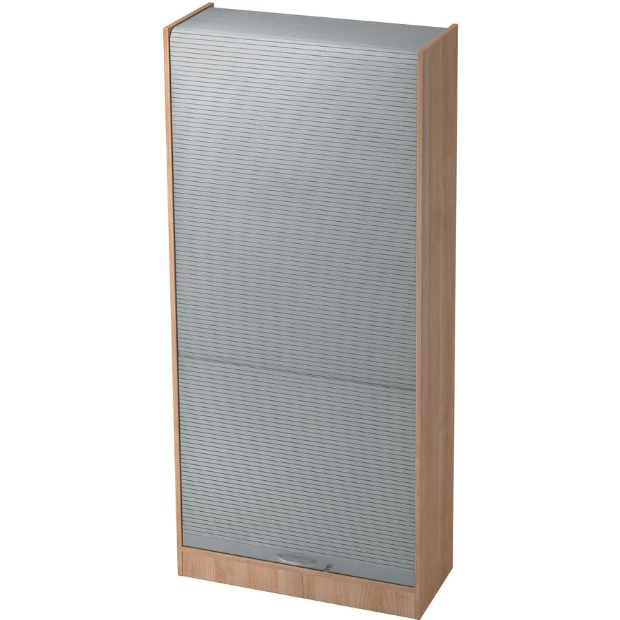 Aktenschrank Office Silber, Nussbaum Dekor Holzwerkstoff B 90 cm H 200.4 cm