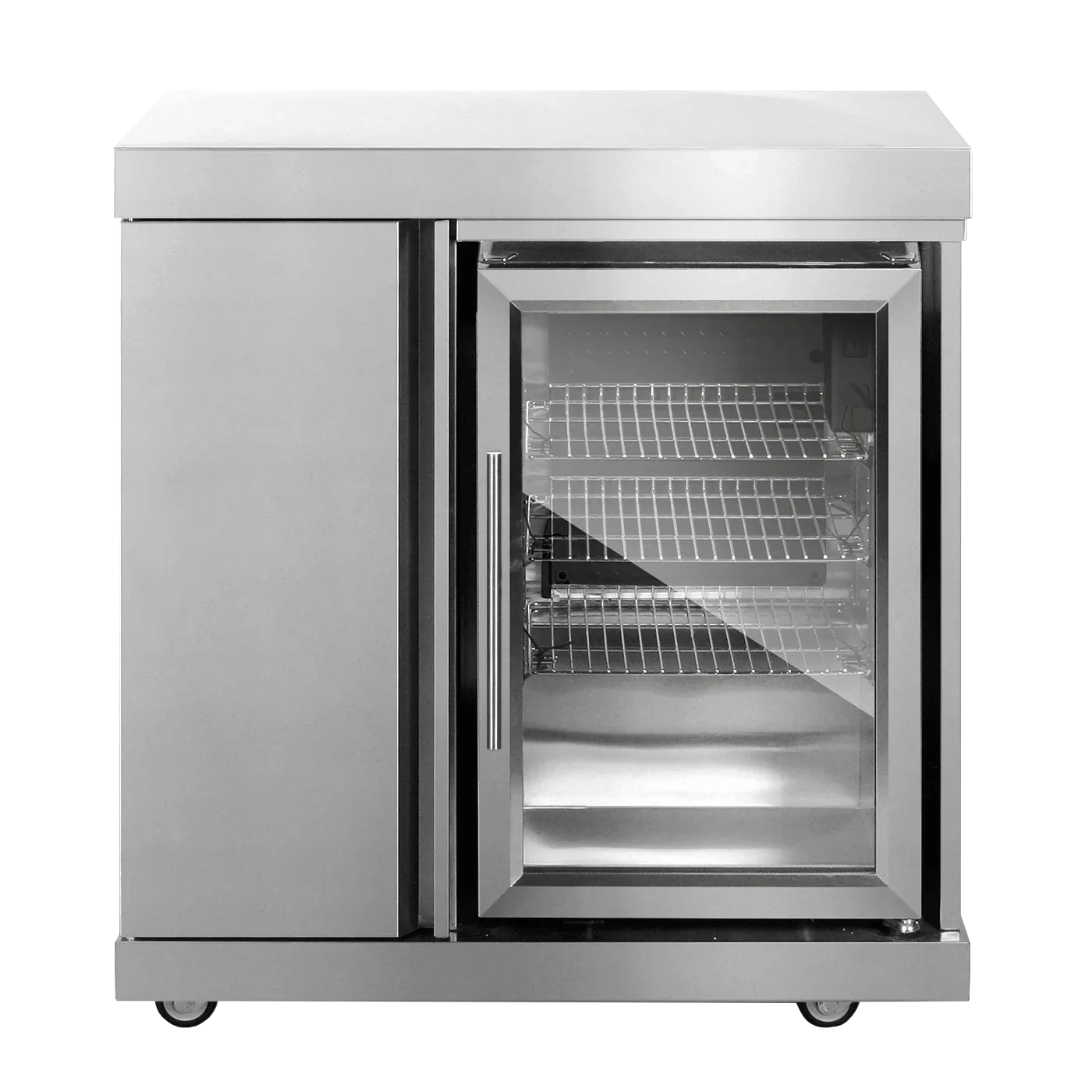 Stainless Collection - Modul mit Kühlschrank und Aufbewahrungsschrank