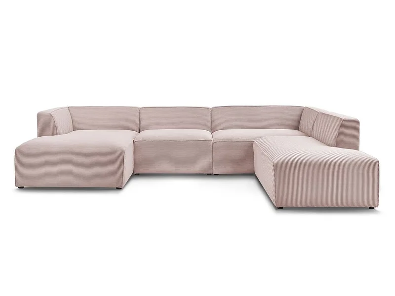 Wohnlandschaft BOBOCHIC MEGEVE Cord-Stoff rosa