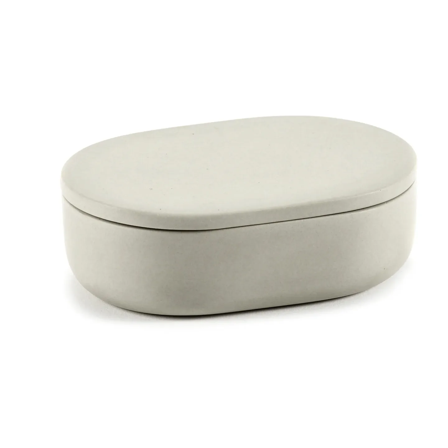 Serax Cose Aufbewahrungsdose oval mit Deckel S 3,3 x 10,2 cm Beige
