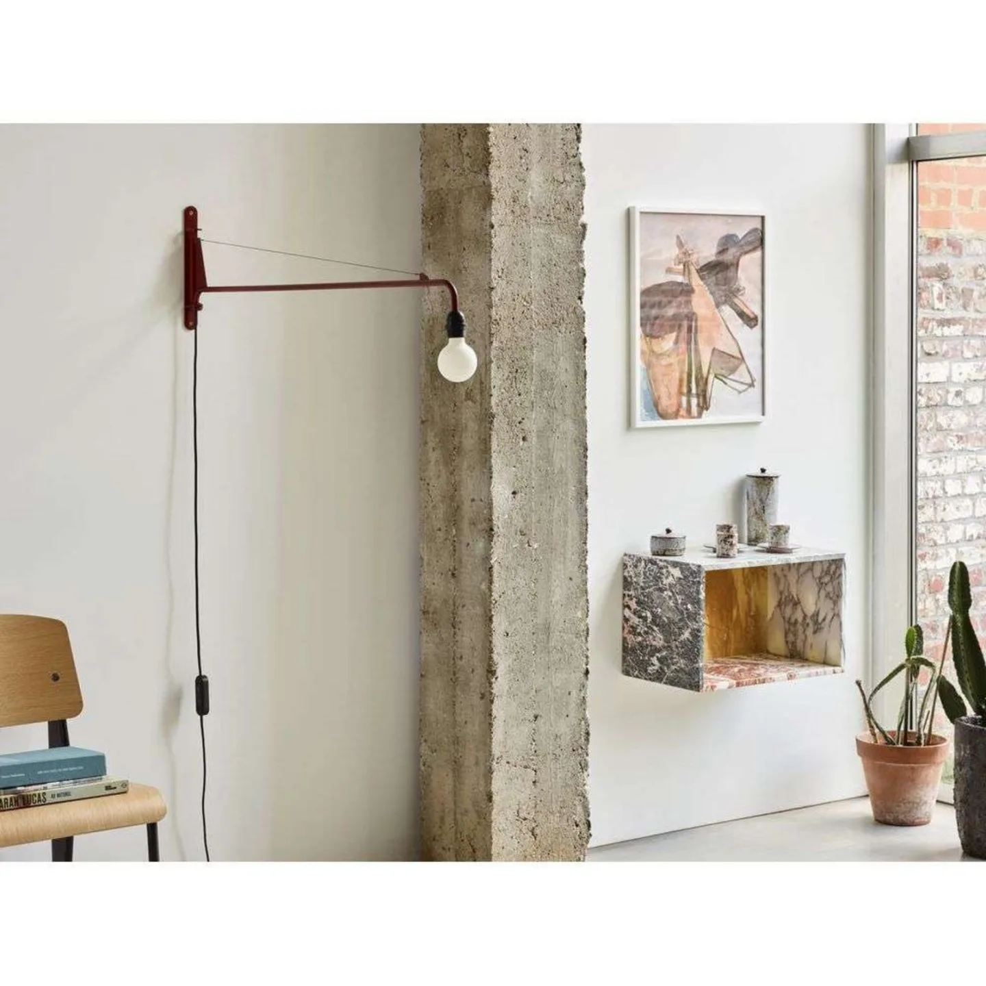 Petite Potence Wandleuchte Rot- Vitra - Wohnzimmer - Metall