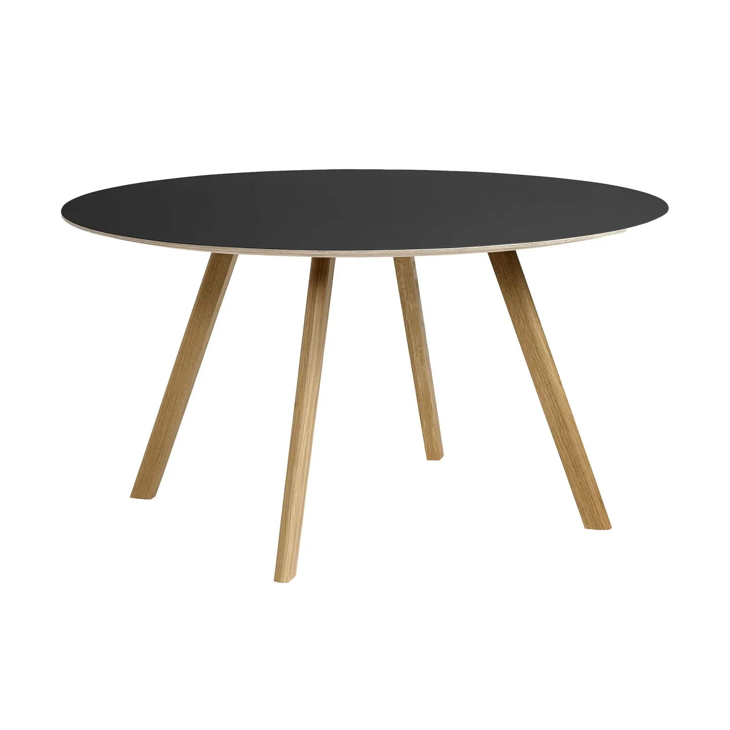 HAY CPH25 2.0 Esstisch Ø140 cm Black laminate-lacquered oak