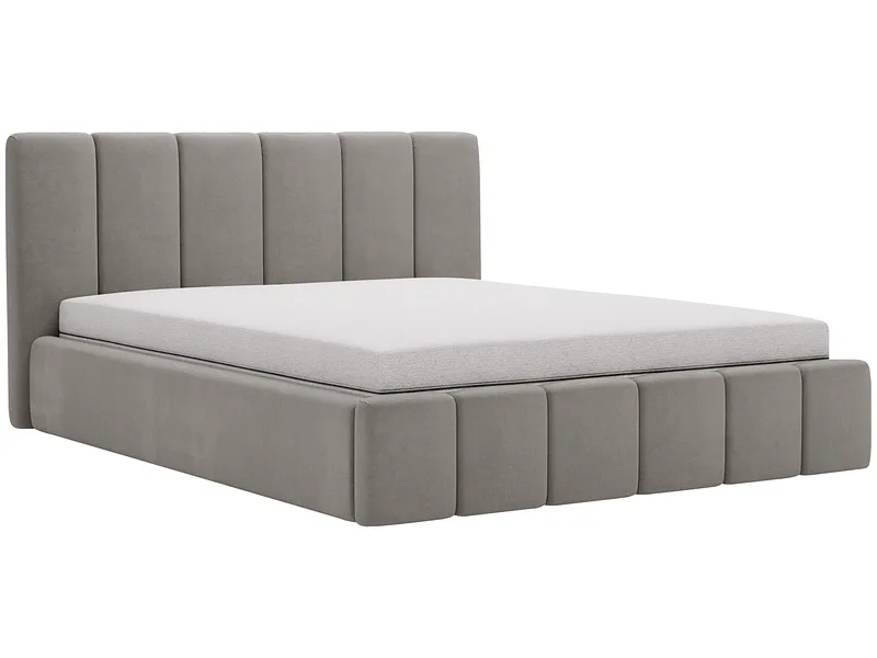 Bett CHIARA 140x200cm samt hellgrau