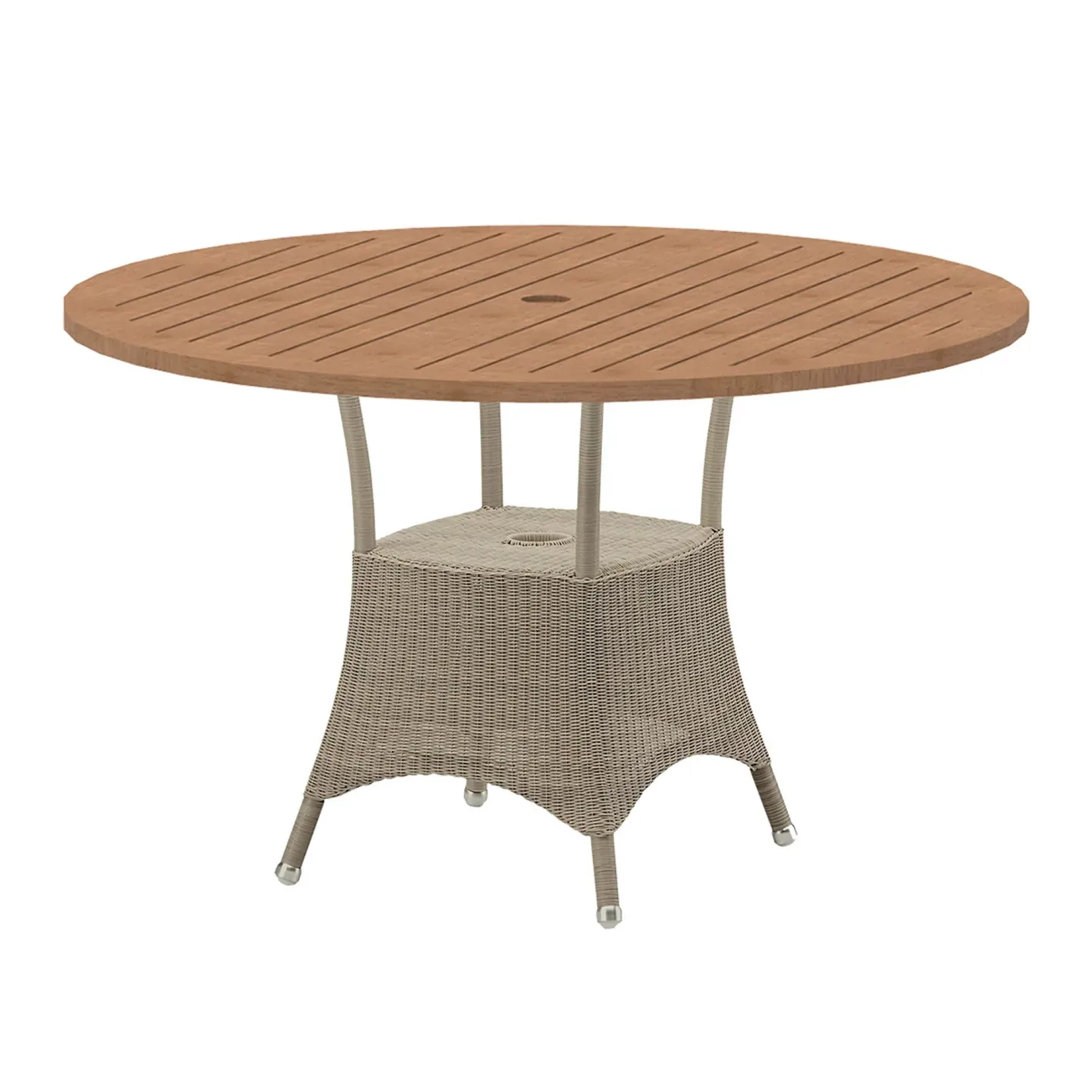 Cane-Line - Lansing Table 120 cm - Taupe/Teak - Matbord utomhus - Beige - Trä