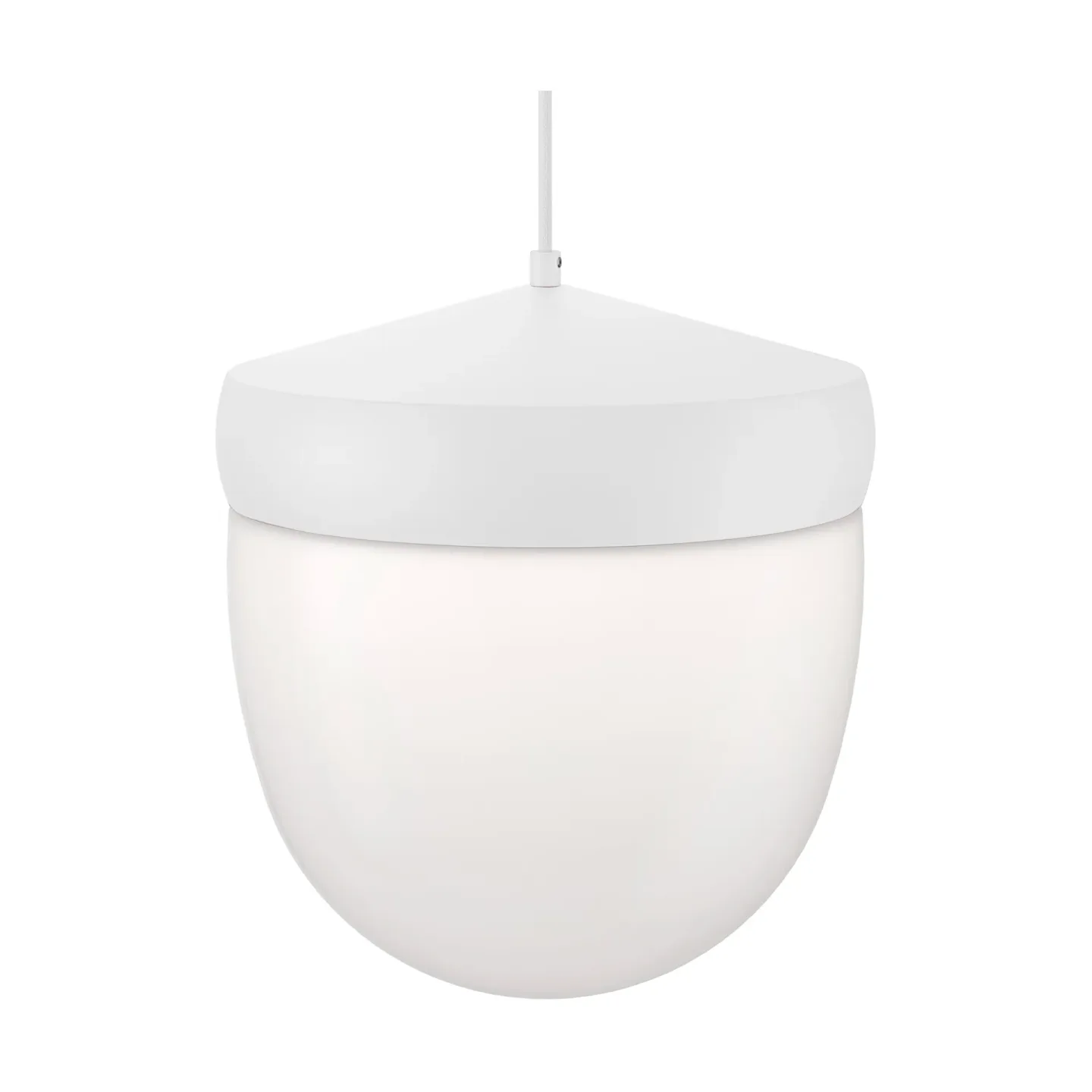 Noon Pan Pendelleuchte gefrostet 30 cm Weiß-Weiß