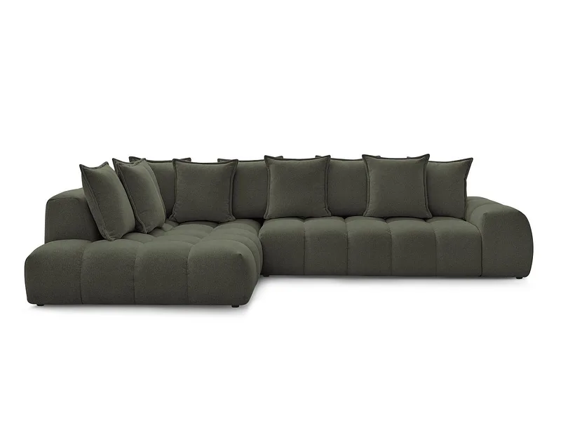 Ecksofa BOBOCHIC EVEREST Stoff chiniert grün