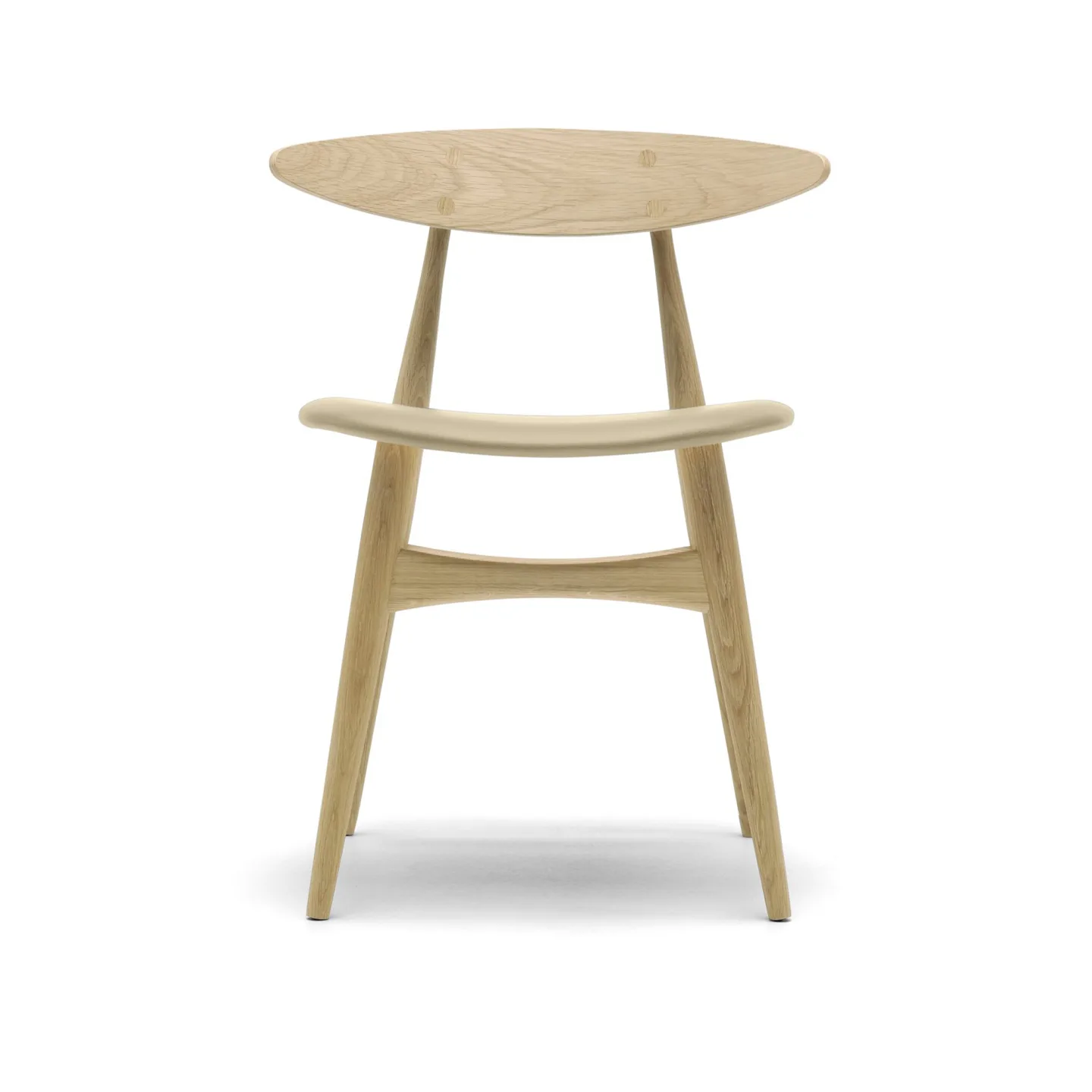 Carl Hansen - CH33P - Klädd sits, Oljad Ek, Lädergrupp B Thor - 300 - Matstolar - Hans J. Wegner - Träfärgad - Trä