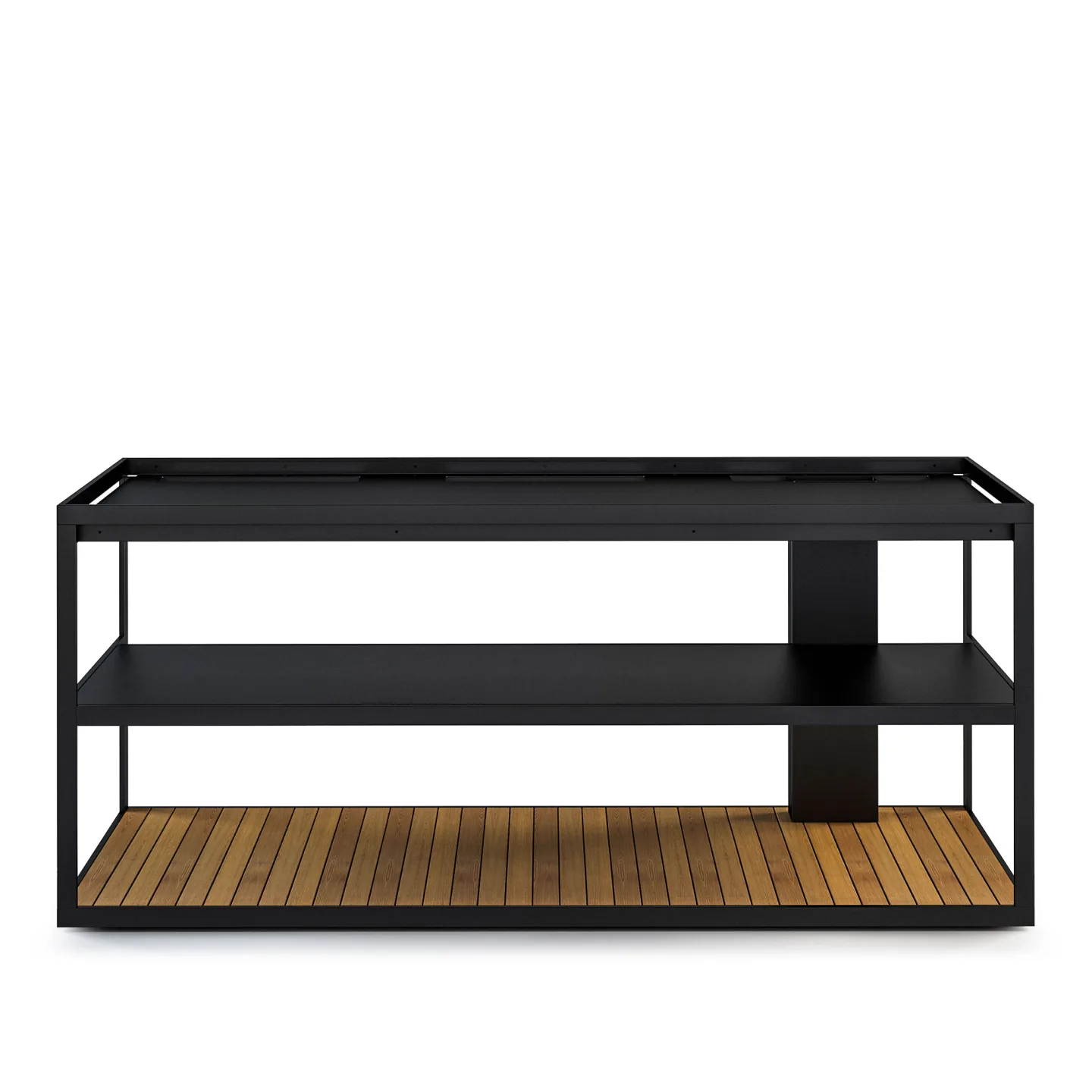 Röshults - Open Kitchen Frame 150, Anthracite, Teak Bottom - Utekök - Broberg & Ridderstråle