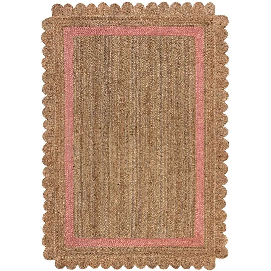 Teppich Miqta natur Symmetrie Jute 200 x 290 cm