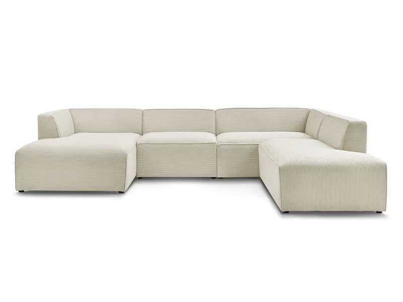 Wohnlandschaft BOBOCHIC MEGEVE Cord-Stoff beige