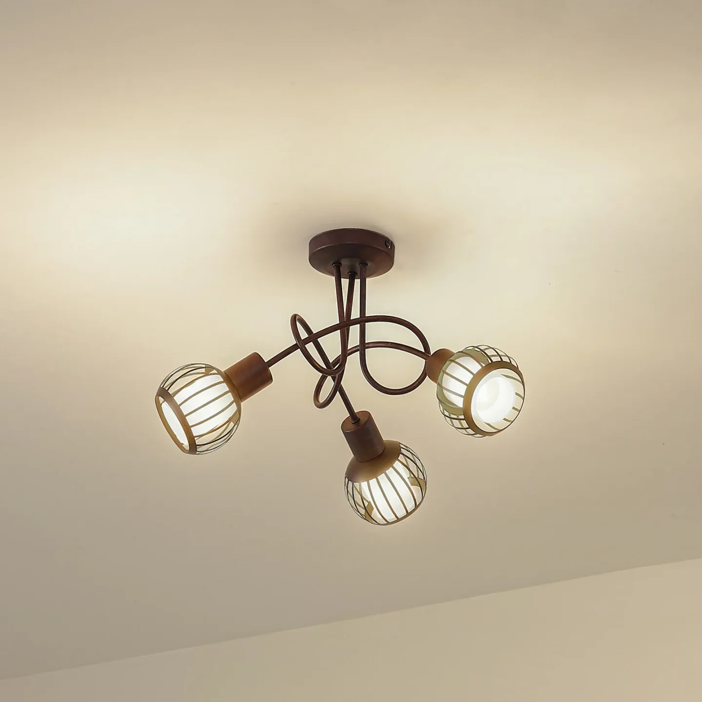 Solm 3 Plafond Rost - Lindby - Matsal - Lantlig / rustik - Metall - Med flera ljuskällor