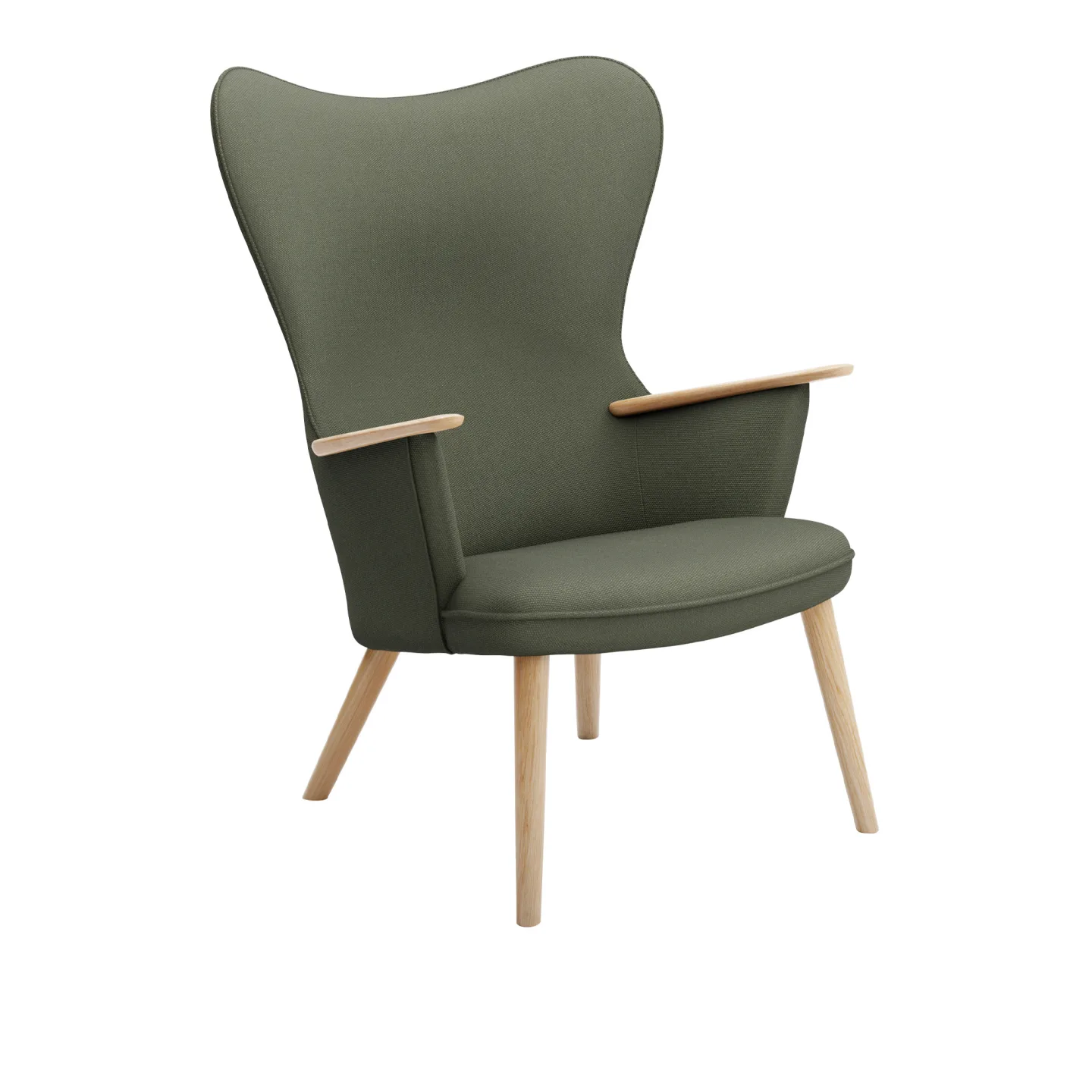 Carl Hansen - CH78 Fåtölj, Klarlackad Ek, Tyggrupp 3 Fiord 0961 - Fåtöljer - Hans J. Wegner