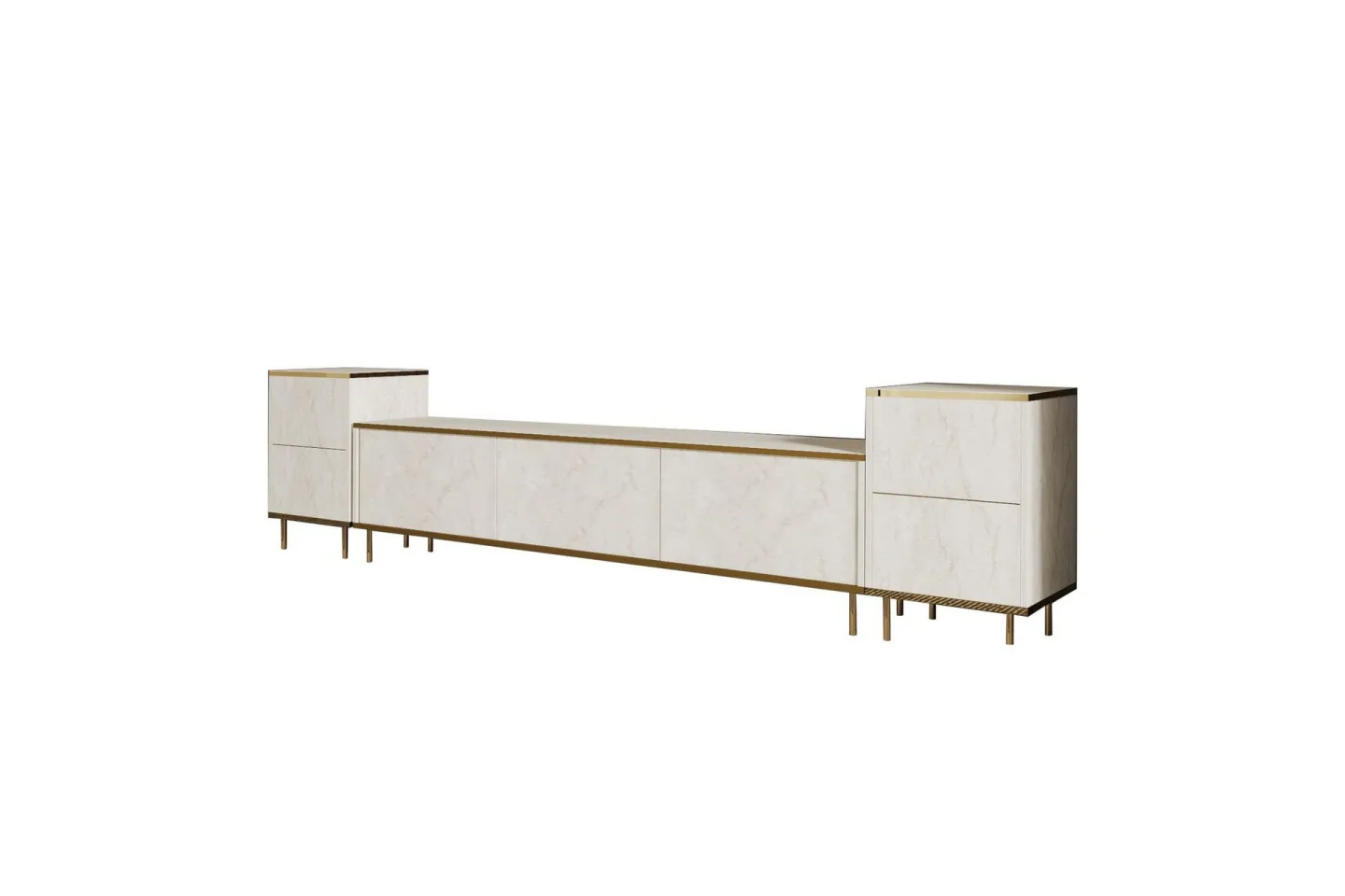 Imaj Tv-bänk 180 cm - Beige/Guld