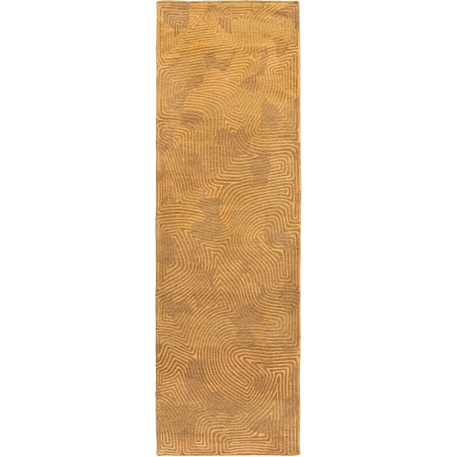 Teppich Coral gold Polyester 80 x 250 cm
