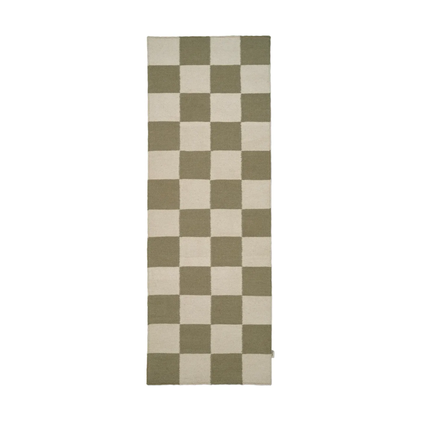 Square gångmatta vit/grön