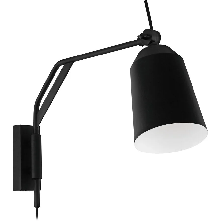 Eglo Wandlampe Loreto Schwarz/Weiss Stahl 14 cm 36.5 cm