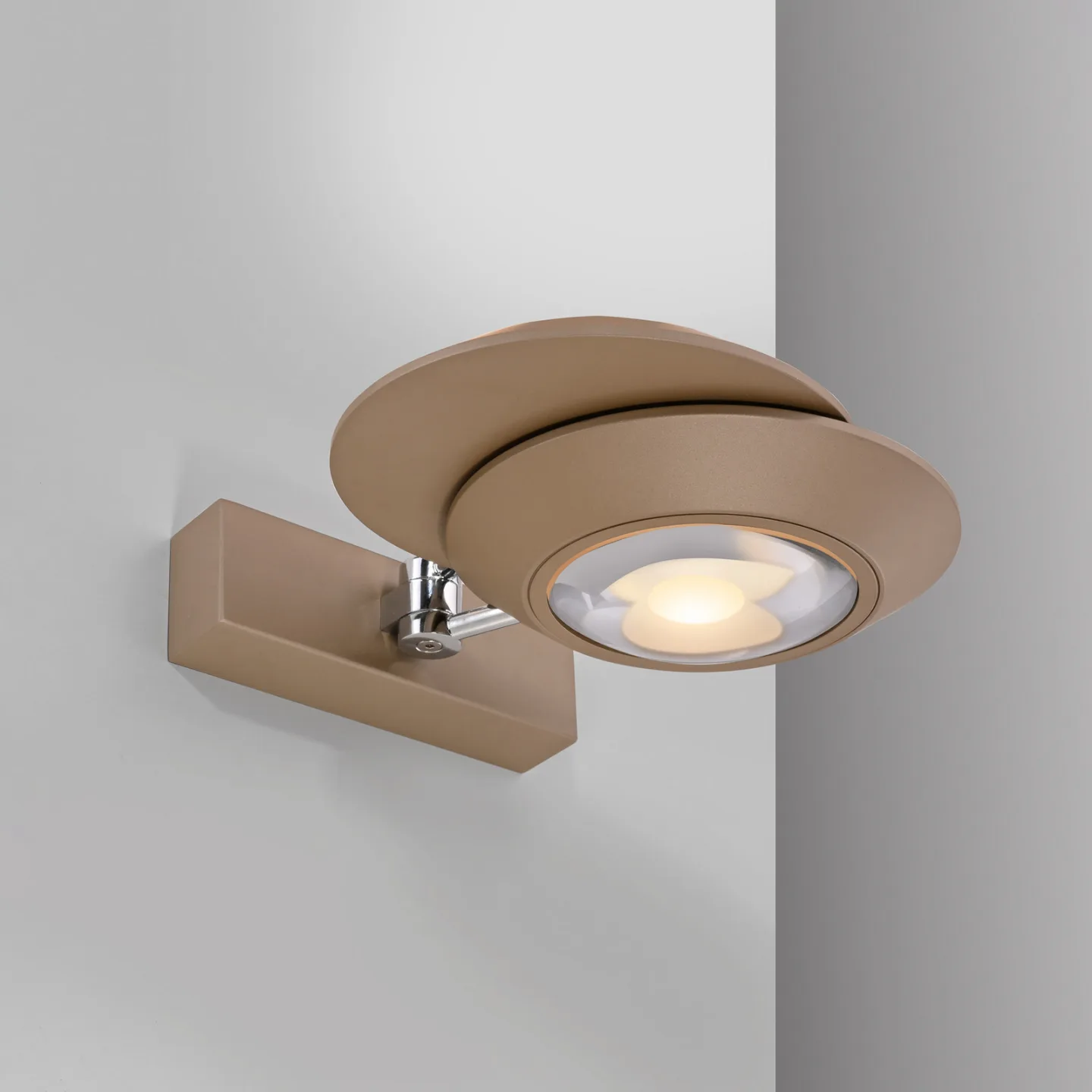 Oculis LED-vegglampe i bronsefarge, 30 cm, jern, 2 lyskilder – PURE - Soverom - Moderne - Metall - Med flere lyskilder