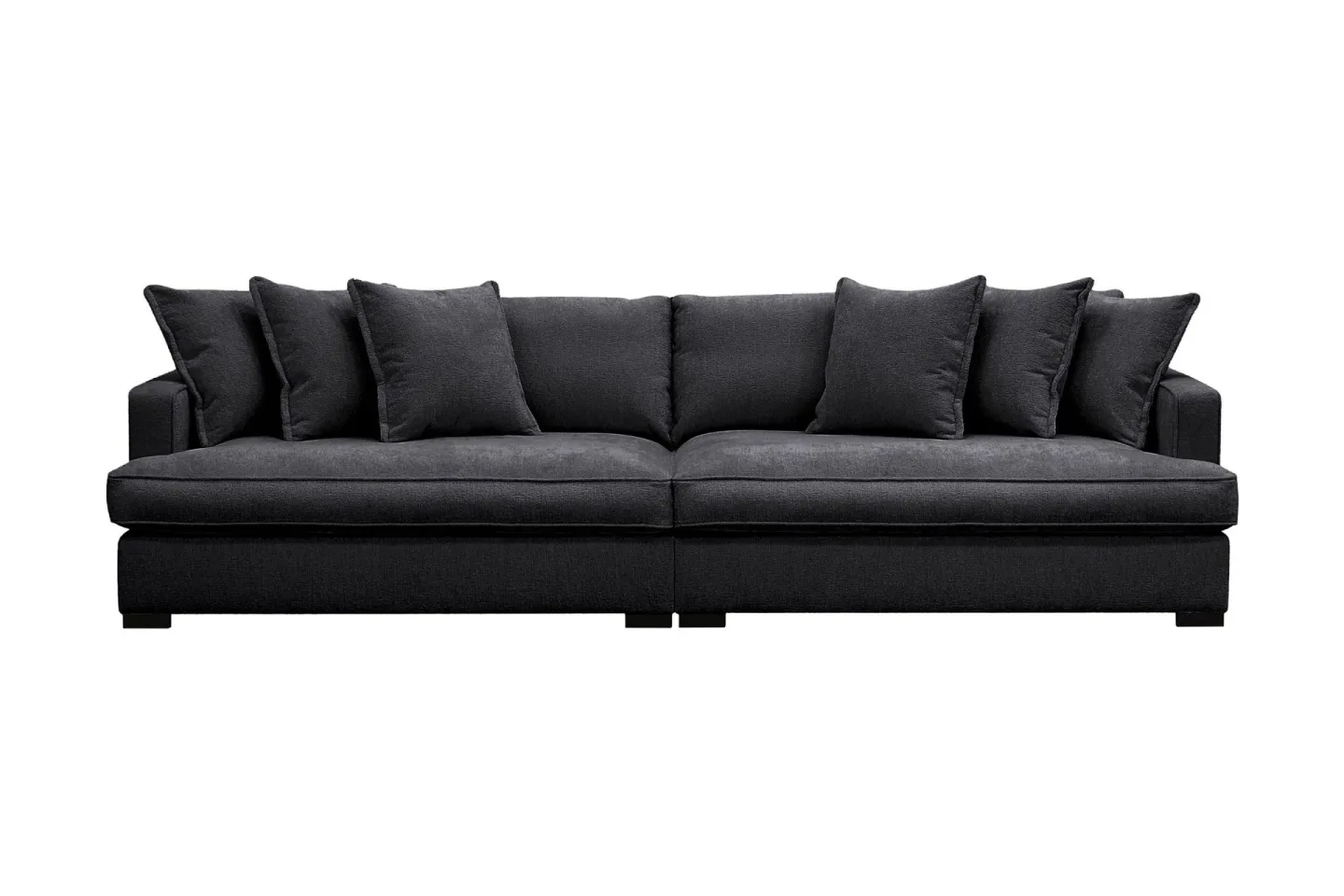 Rossita Lyx 4-sits Extra djup Soffa i Chenille - Svart