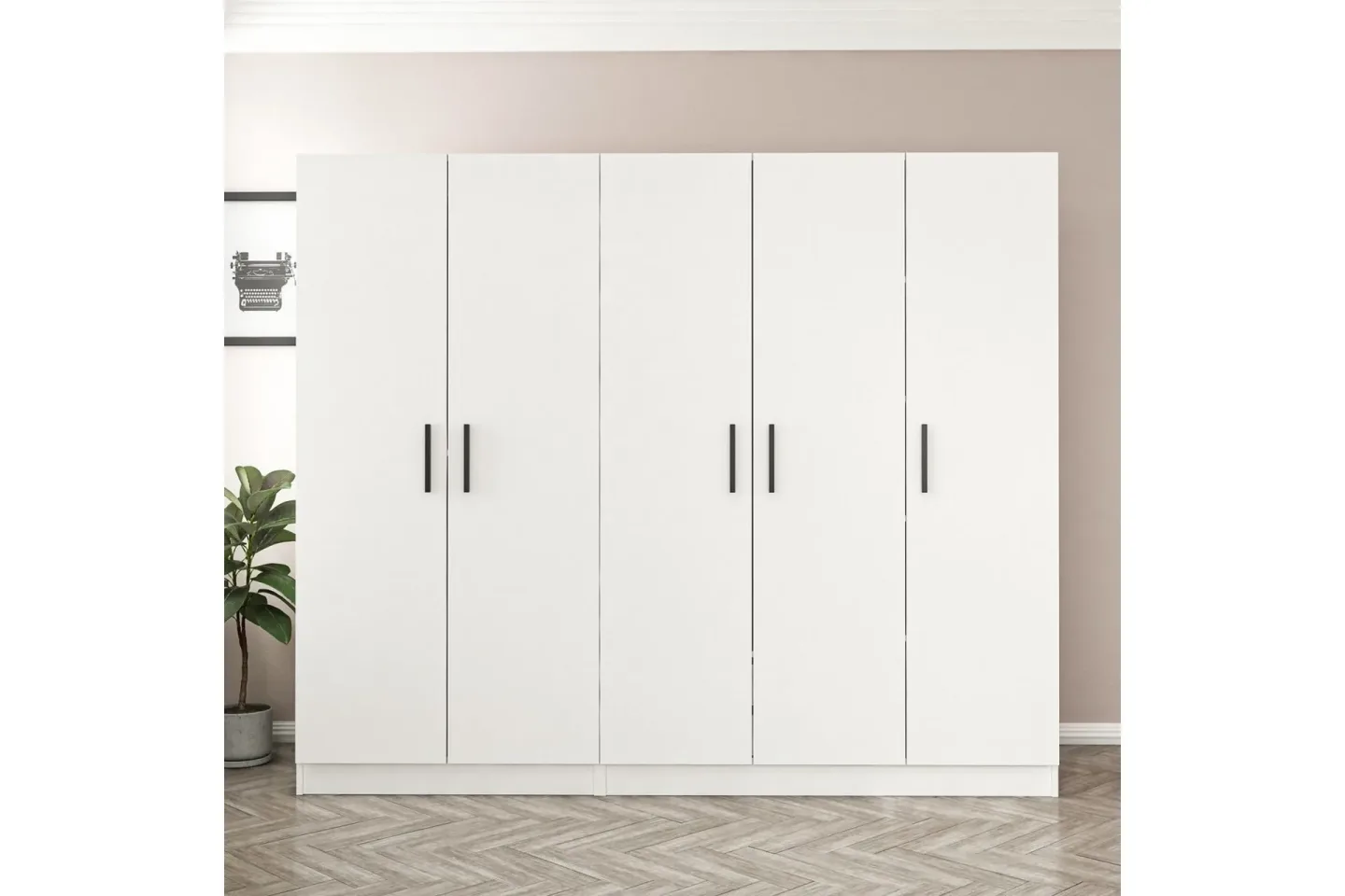 Fruitland Garderob 225 cm - Vit