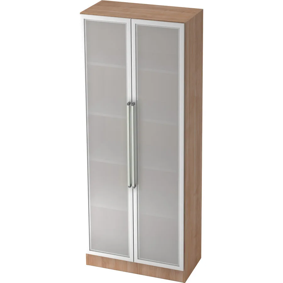 Aktenschrank Office silber, natur, semi transparent Holzwerkstoff B 80 cm H 200.4 cm
