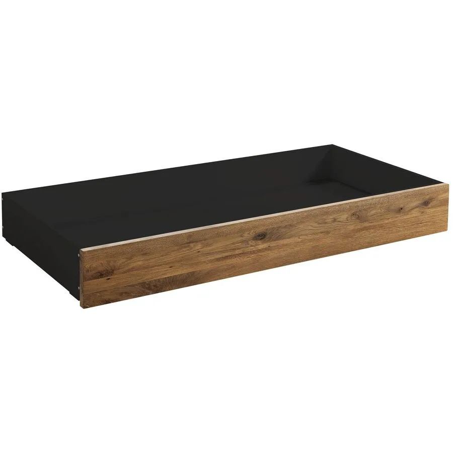 Hasena Bettschubkasten Roll-Box Wildeiche/Anthrazit Wildeiche/MDF Massivholz B 137 T 67 cm