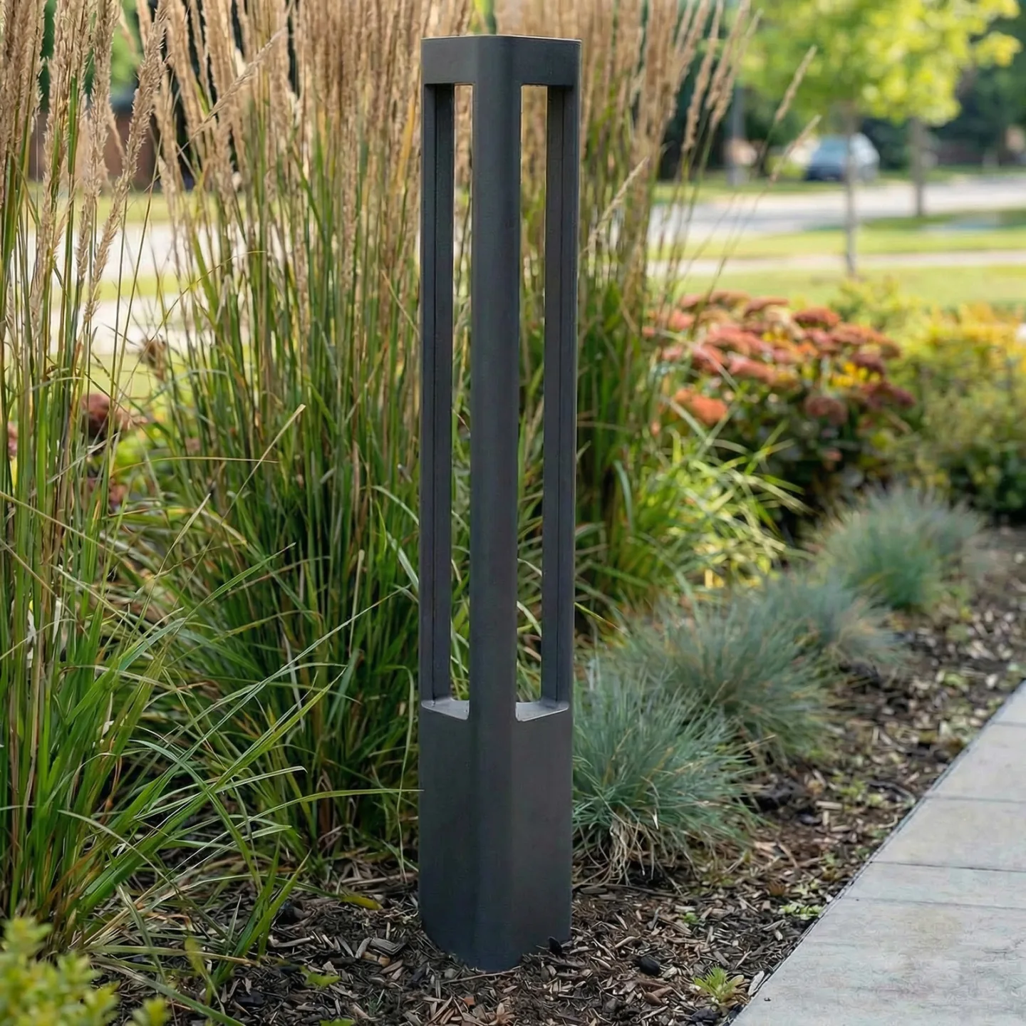 Nanna Außen Gartenleuchte H80 Anthracite - Lucande Pirron - Terrasse - Modern - Metall - Einflammig