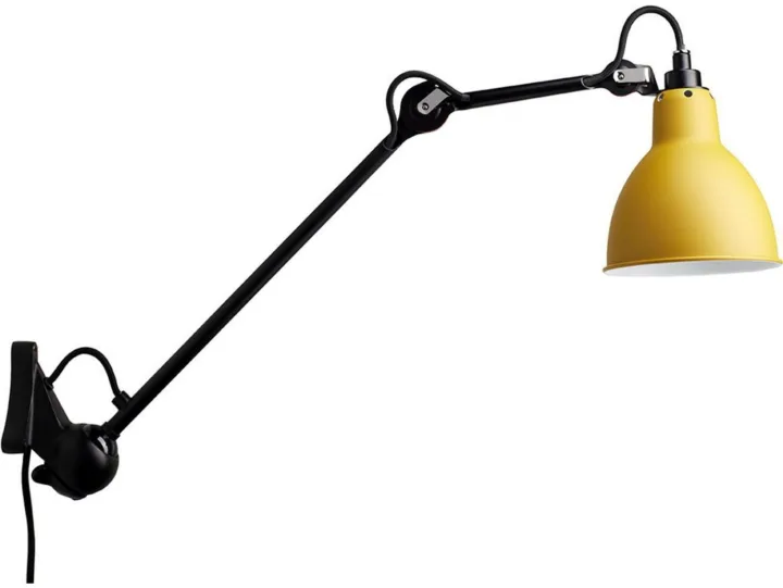 222 Vägglampa Gul/Svart - Lampe Gras - Vardagsrum - Metall