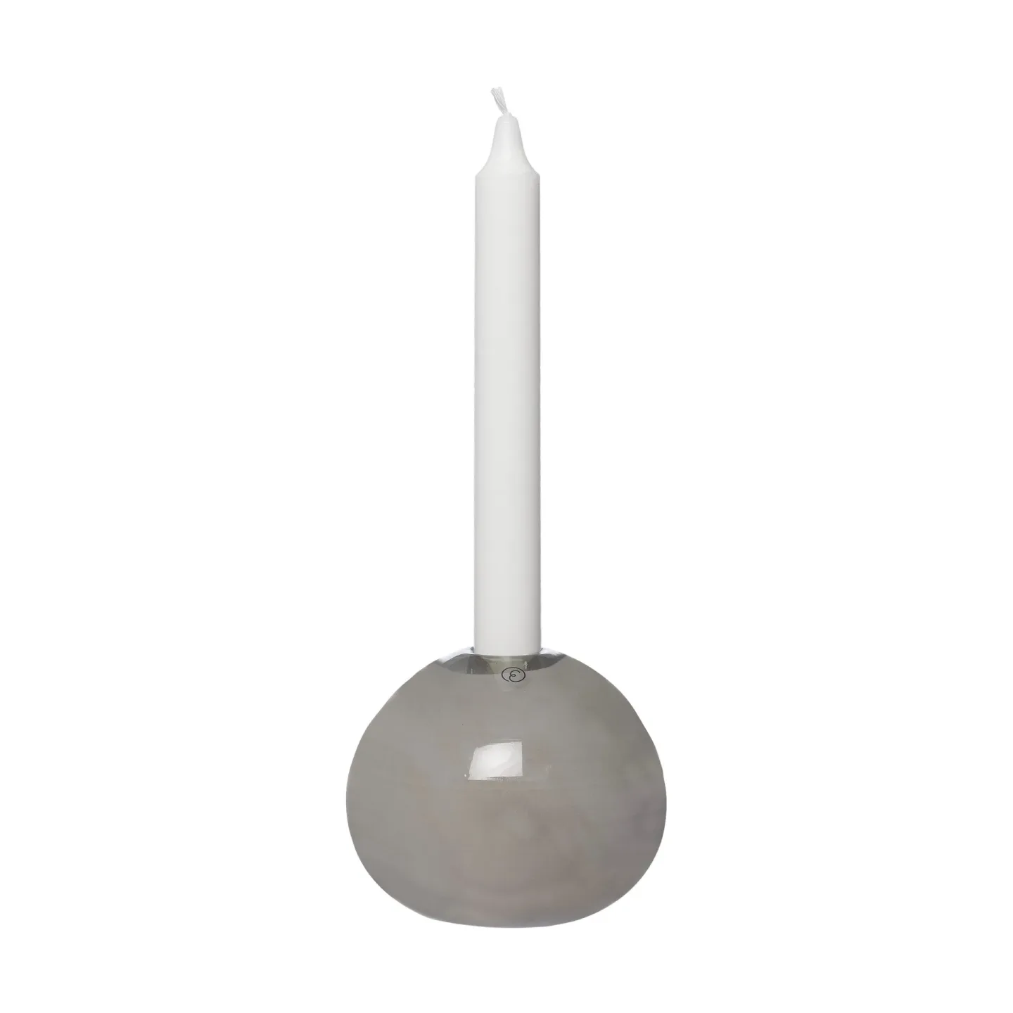 ERNST Ernst Kerzenhalter Glas Ø11 cm Grau