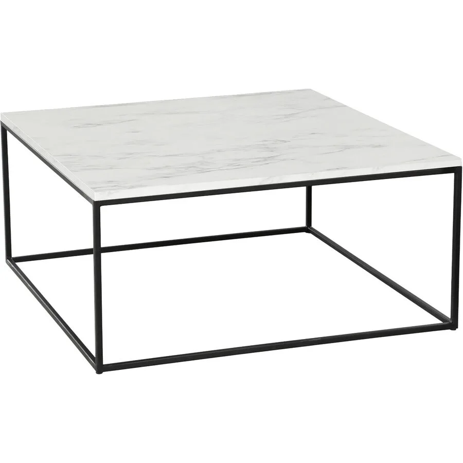 Salontisch Yasam weiss, silber Melamin B 75 T 75 cm