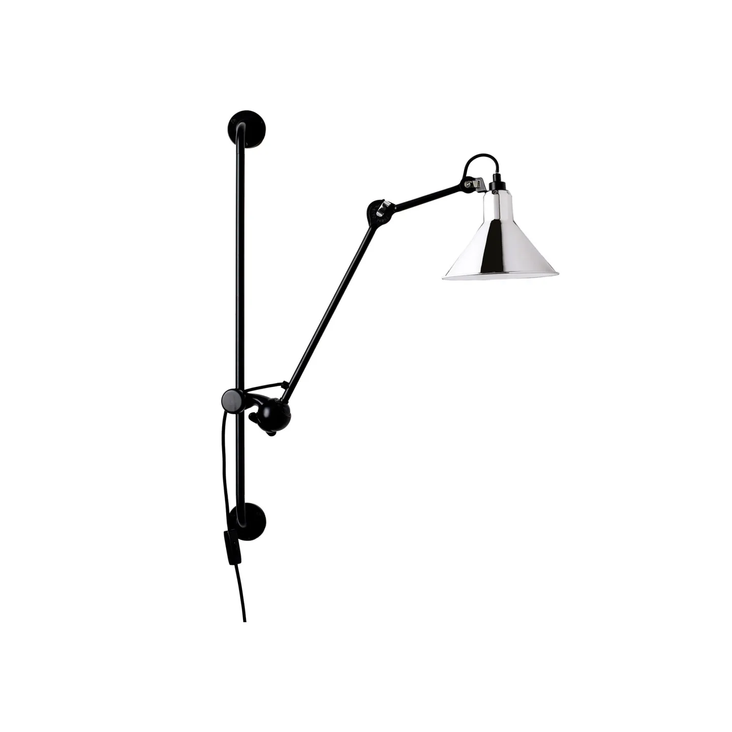 DCWéditions - Lampe Gras No210 - Conic, Krom - Vägglampor - Bernard-Albin Gras - Silver - Metall