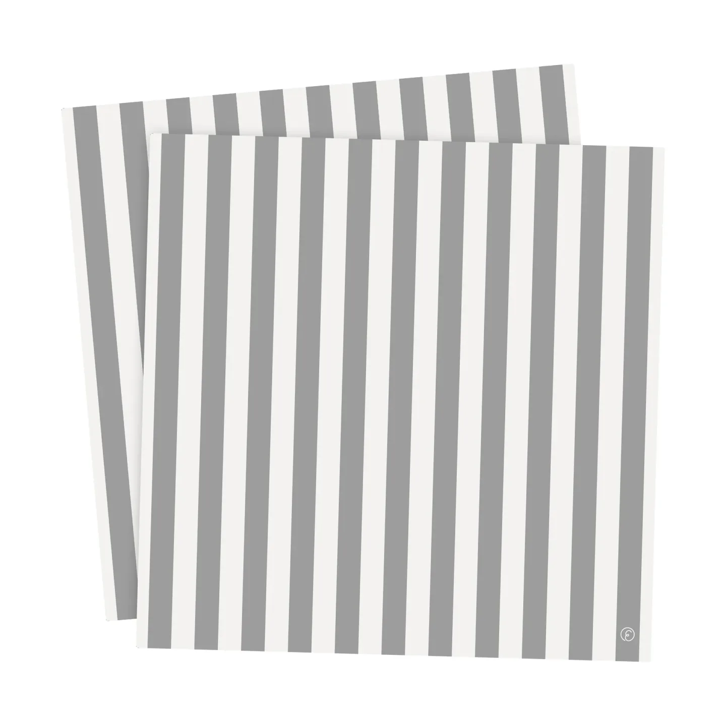 ERNST Ernst Serviette gestreift 33x33 cm 20er-Pack Weiß-grau am Rand