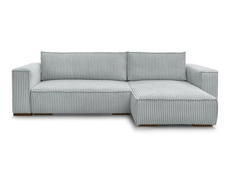 Ecksofa BOBOCHIC CHELSEA Cord-Stoff hellgrau