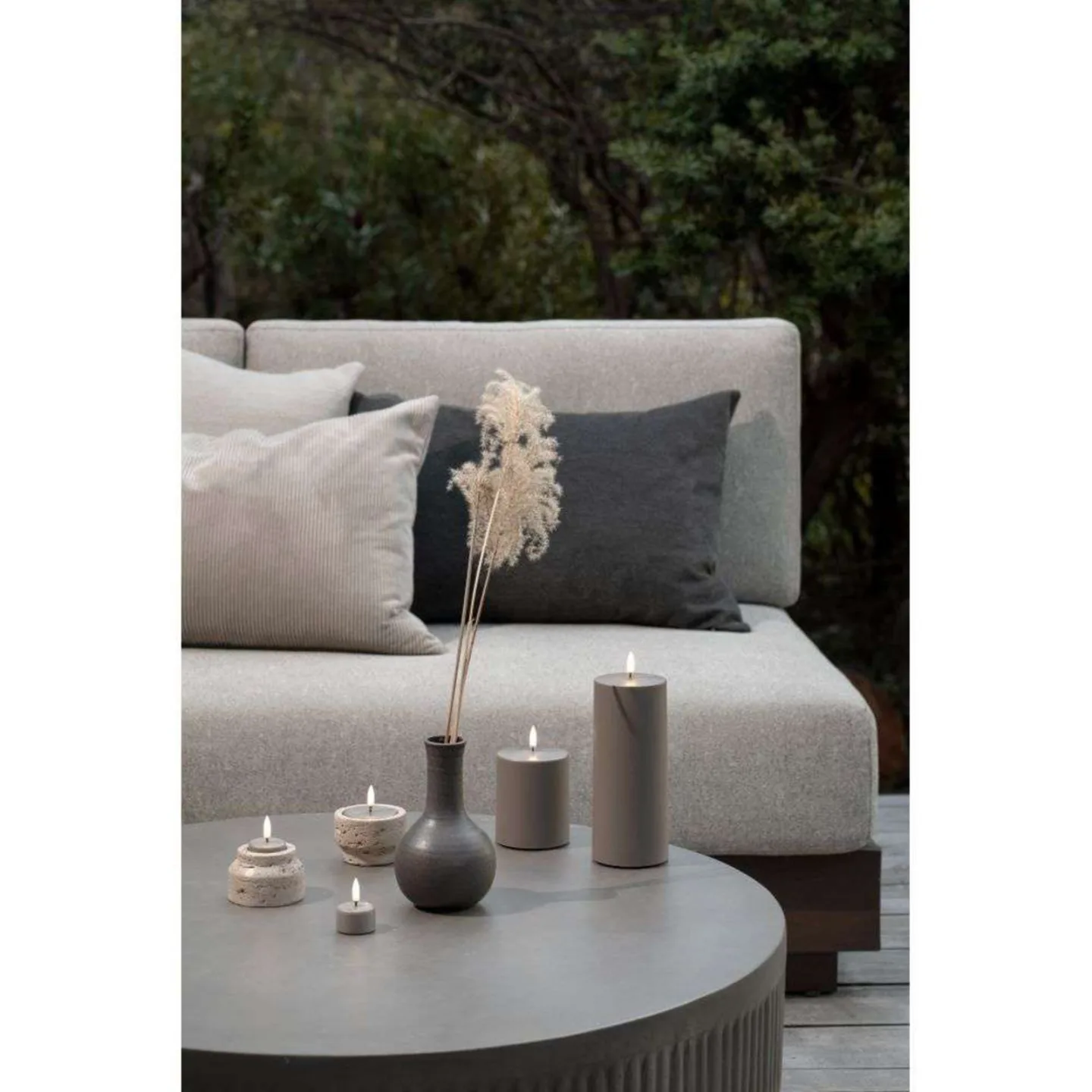 LED-Kerze 3,9 cm beige 2er-Set Akkubetrieb - Uyuni Lighting - Wohnzimmer - Kunststoff