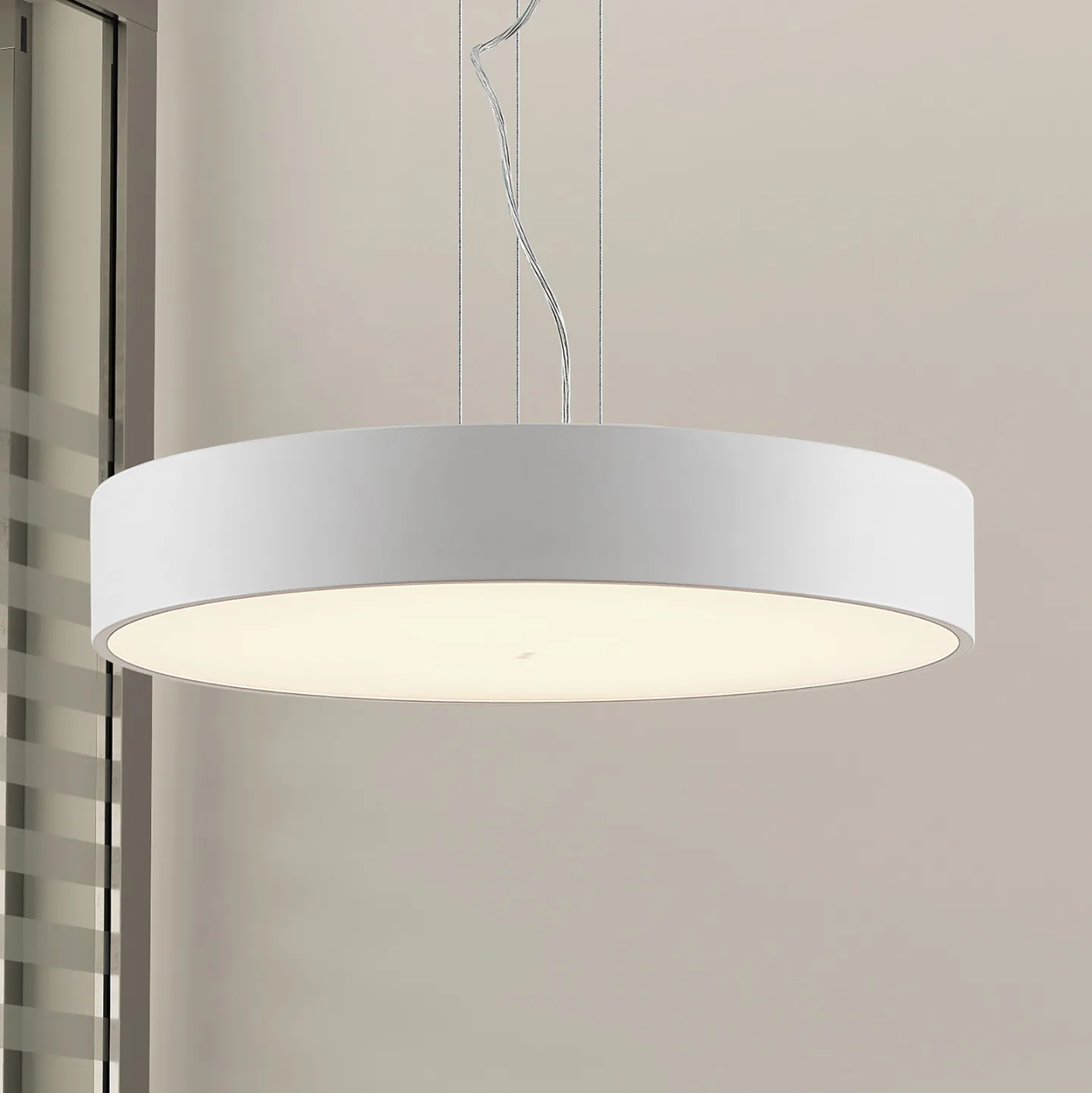 Noabelle LED-Hängelampe, Ø 60 cm, weiß, Metall - Arcchio - Küche - Modern - Einflammig